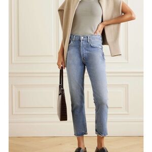 NWOT Agolde Riley High-Rise Straight Crop Jeans - Women